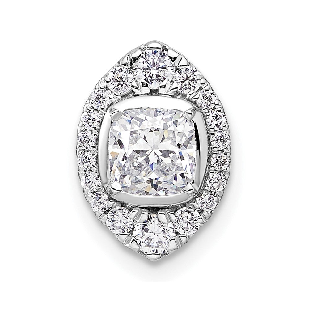 14K Weißgold Im Labor Gezüchtet Vs/si+ G+ Diamant Heiligenschein Kette Anhänger