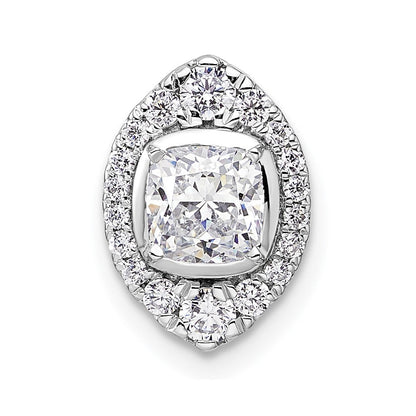 14K Weißgold Im Labor Gezüchtet Vs/si+ G+ Diamant Heiligenschein Kette Anhänger