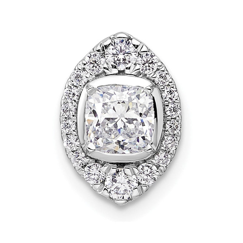 14K Weißgold Im Labor Gezüchtet Vs/si+ G+ Diamant Heiligenschein Kette Anhänger