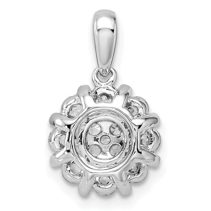 14K Weißgold Halo-Anhänger mit 0,5 ct. im Labor gezüchteten Diamanten, VS/SI+ G+