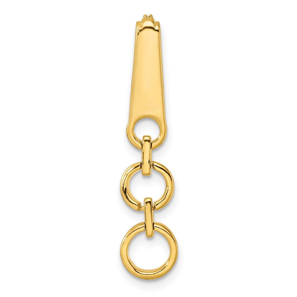 14K Gelbgold 0,125 ct. Laborgezüchteter Diamant VS/SI+ G+ Baumelnder Kreis-Kettengleitanhänger