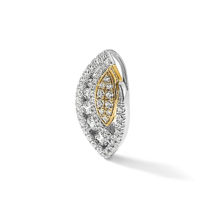 14K Bicolor Laborgezüchteter Diamant 0,625 ct. VS/SI+ G+ Gleitanhänger für Fantasiekette