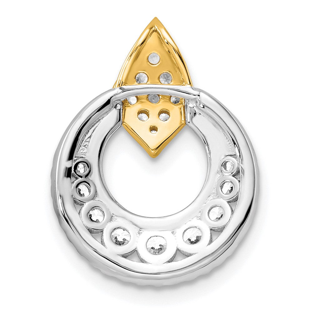 14K Bicolor 0,75 ct. Labordiamant VS/SI+ G+ Fantasiekette-Gleitanhänger