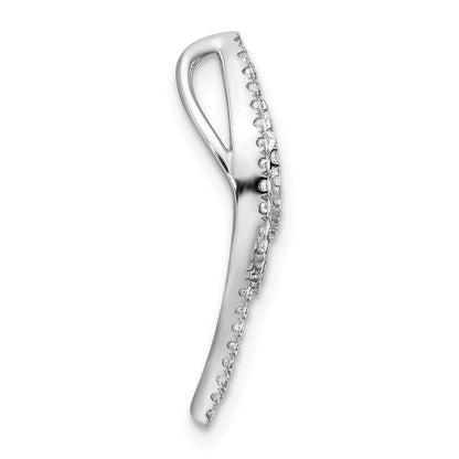 14K Weißgold 0,375 ct. Laborgezüchteter Diamant VS/SI+ G+ Komplette Modekette Gleitanhänger