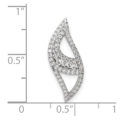 14K Weißgold 0,375 ct. Laborgezüchteter Diamant VS/SI+ G+ Komplette Modekette Gleitanhänger