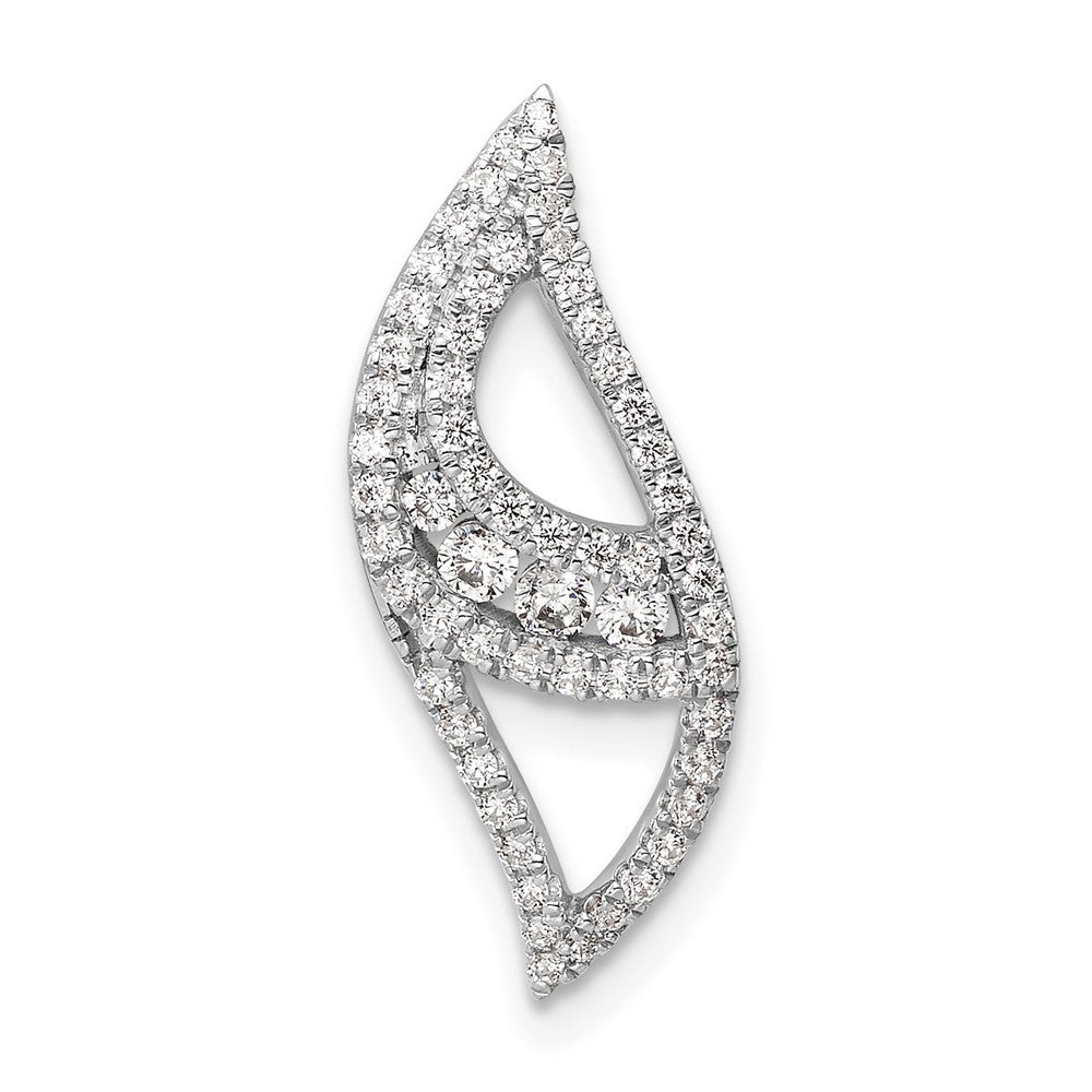 14K Weißgold 0,375 ct. Laborgezüchteter Diamant VS/SI+ G+ Komplette Modekette Gleitanhänger