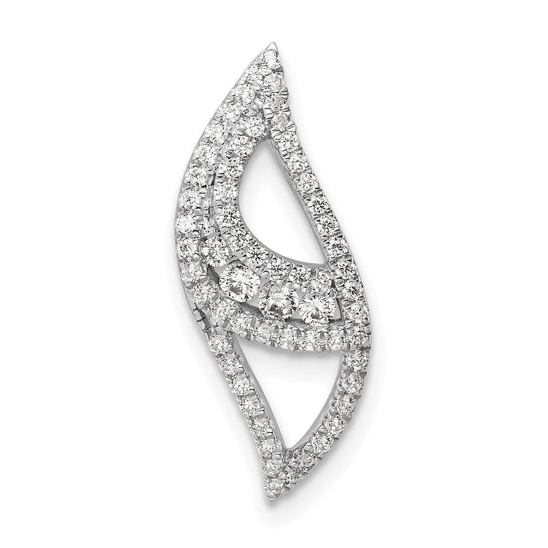 14K Weißgold 0,375 ct. Laborgezüchteter Diamant VS/SI+ G+ Komplette Modekette Gleitanhänger