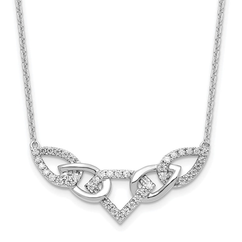 14K Weißgold 1/2 Ct. Im Labor Gezüchtet Diamant Vs/si+ G+ 18 Zoll Fantasie Tropfen Halskette