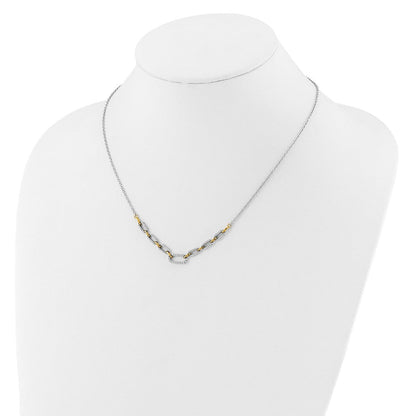 14K Bicolor 1/2 Ct. Im Labor Gezüchtet Diamant Vs/si+ G+ 18.25 Zoll Fantasieglieder Halskette