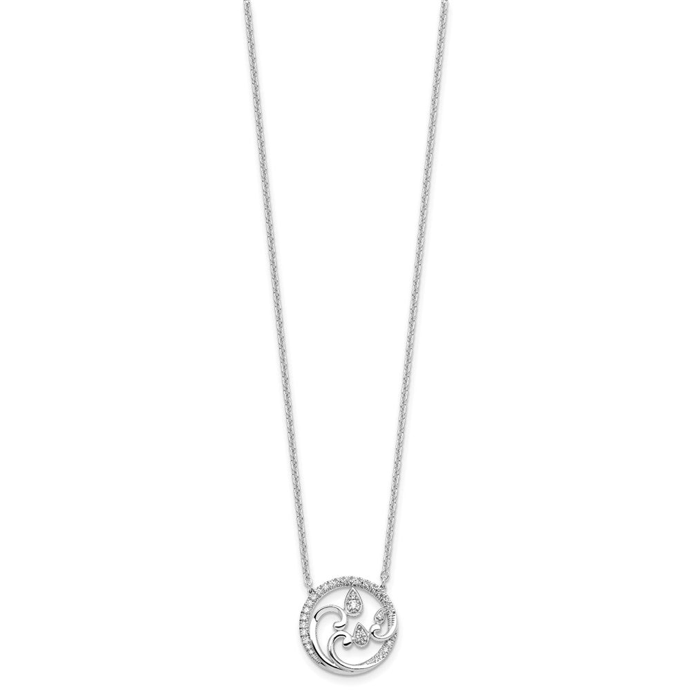 14K Weißgold 1/4 Karat Im Labor Gezüchtet Diamant Vs/si+ G+ 18 Zoll Fantasie Design Halskette