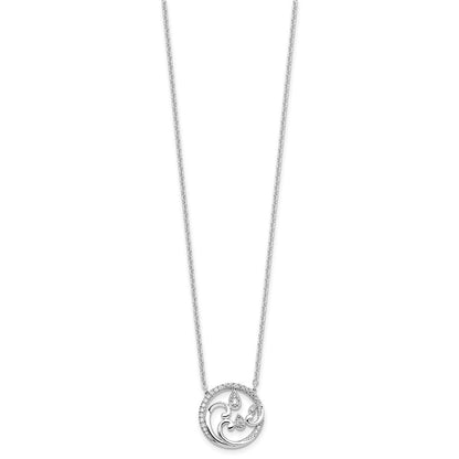 14K Weißgold 1/4 Karat Im Labor Gezüchtet Diamant Vs/si+ G+ 18 Zoll Fantasie Design Halskette