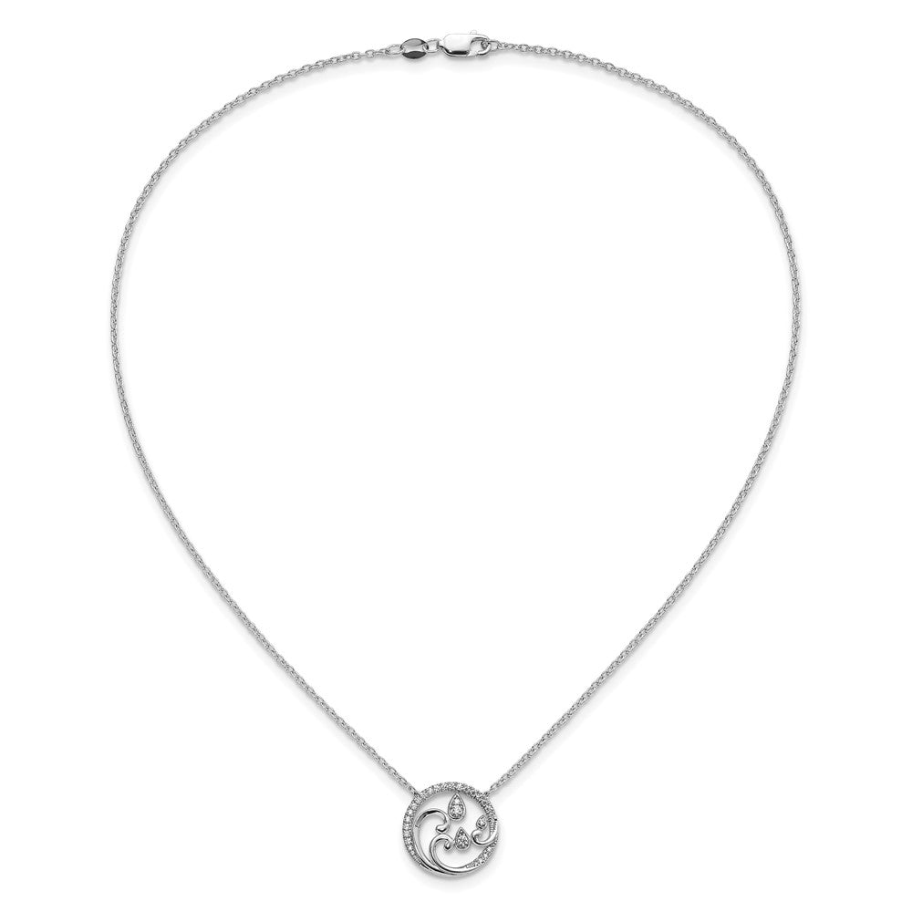 14K Weißgold 1/4 Karat Im Labor Gezüchtet Diamant Vs/si+ G+ 18 Zoll Fantasie Design Halskette