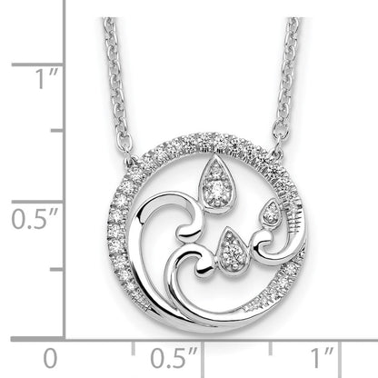 14K Weißgold 1/4 Karat Im Labor Gezüchtet Diamant Vs/si+ G+ 18 Zoll Fantasie Design Halskette