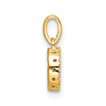 10K Gelbgold 10K Diamant Buchstabe G Initiale mit Bail Anhänger