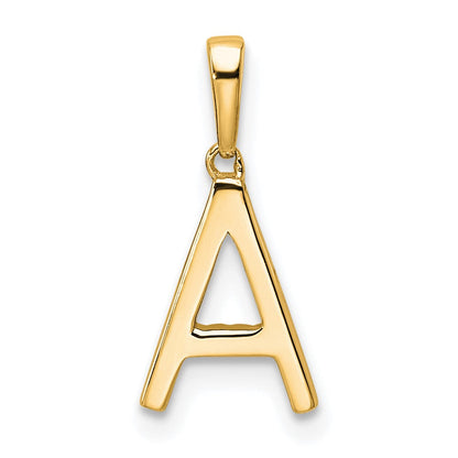 10K Gelbgold 10K Diamant Buchstabe A Initiale Anhänger