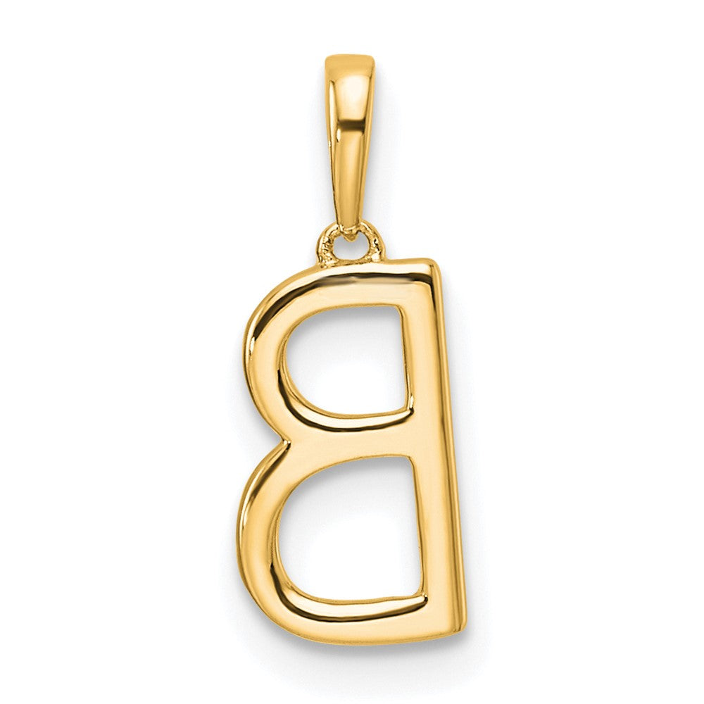 10K Gelbgold 10K Diamant Buchstabe B Initiale Anhänger