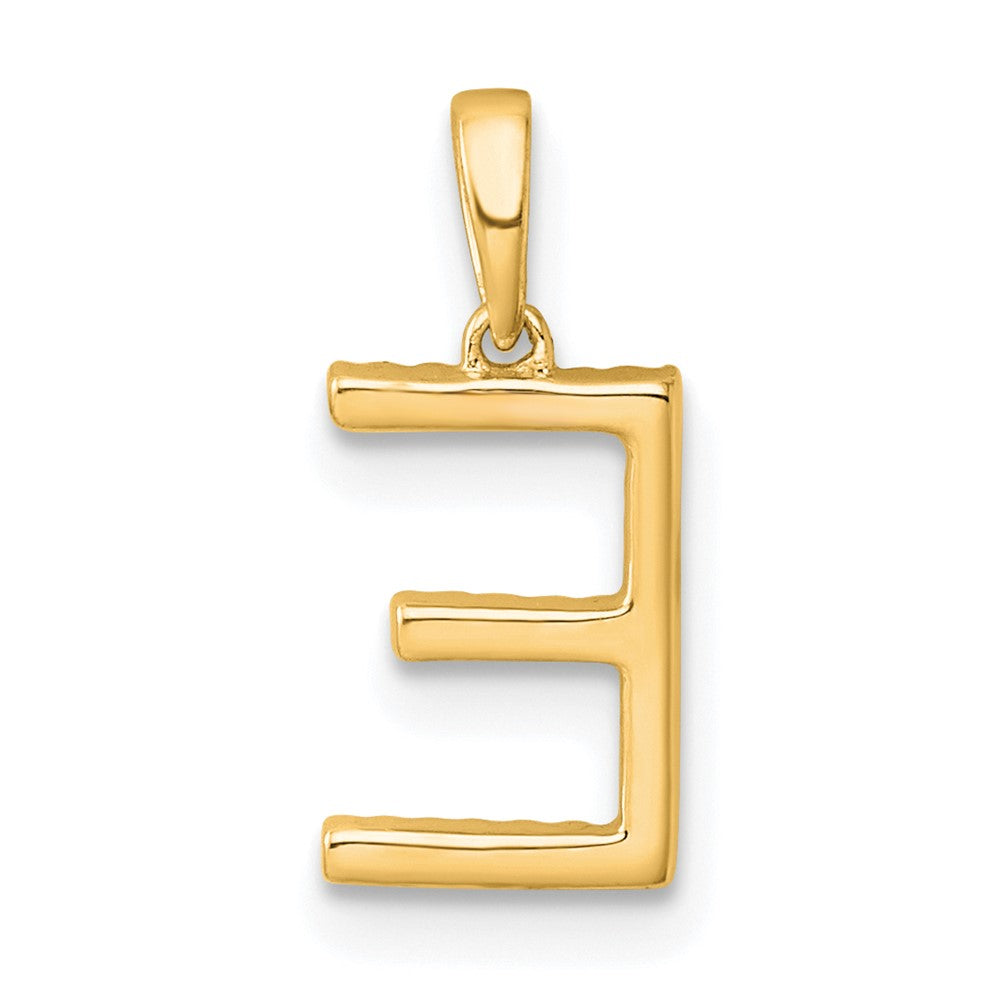 10K Gelbgold 10K Diamant Buchstabe E Initiale Anhänger