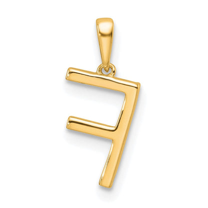 10K Gelbgold 10K Diamant Buchstabe F Initiale Anhänger