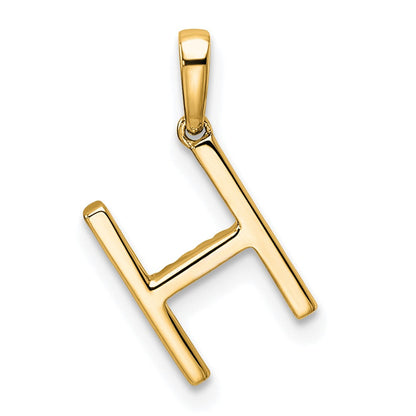 10K Gelbgold 10K Diamant Buchstabe H Initiale Anhänger