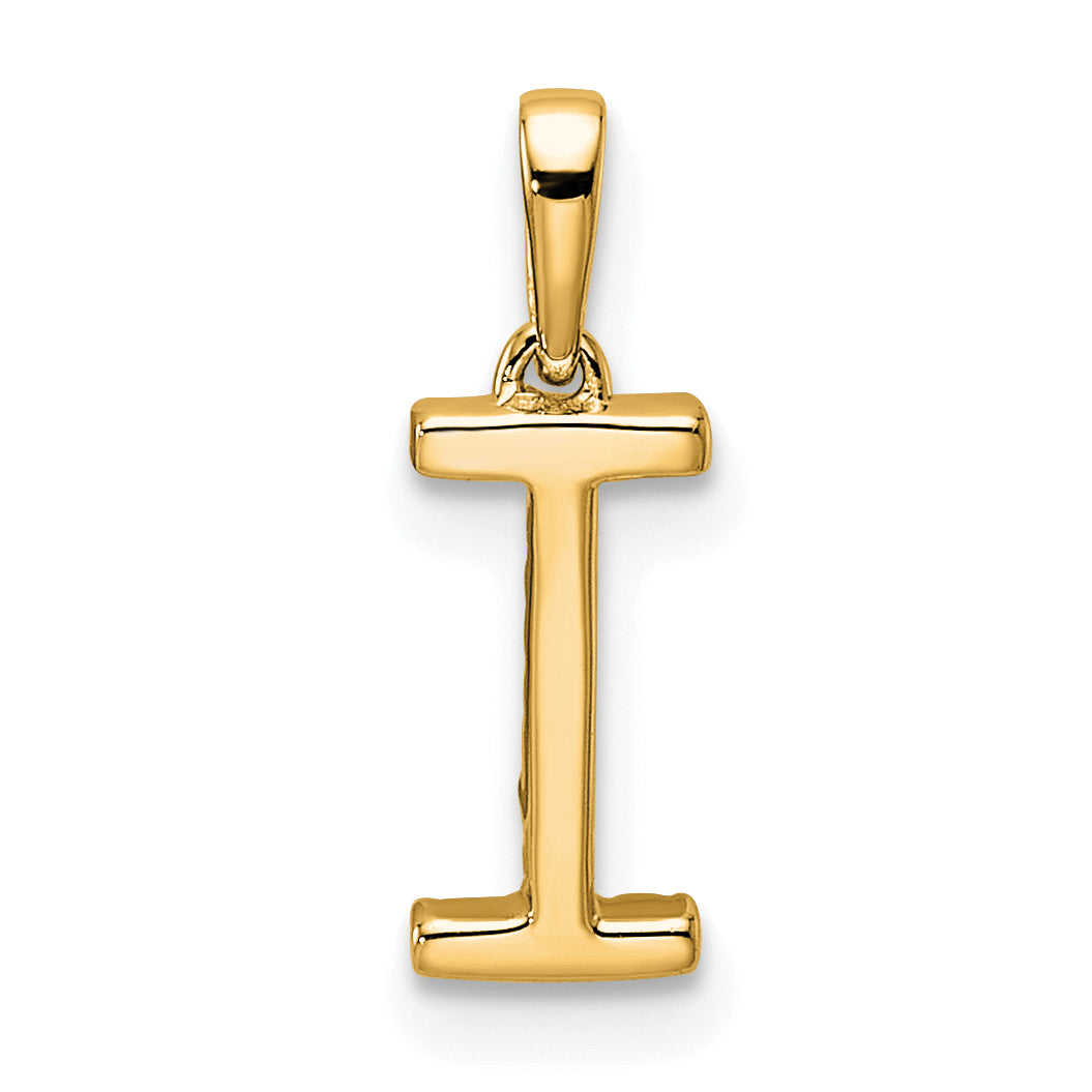 10K Gelbgold 10K Diamant Buchstabe I Initiale Anhänger