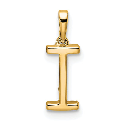 10K Gelbgold 10K Diamant Buchstabe I Initiale Anhänger