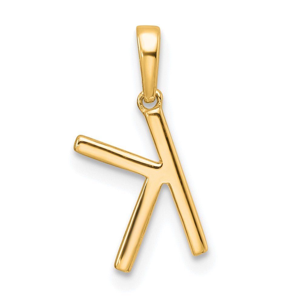 10K Gelbgold 10K Diamant Buchstabe K Initiale Anhänger