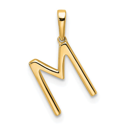 10K Gelbgold 10K Diamant Buchstabe M Initiale Anhänger