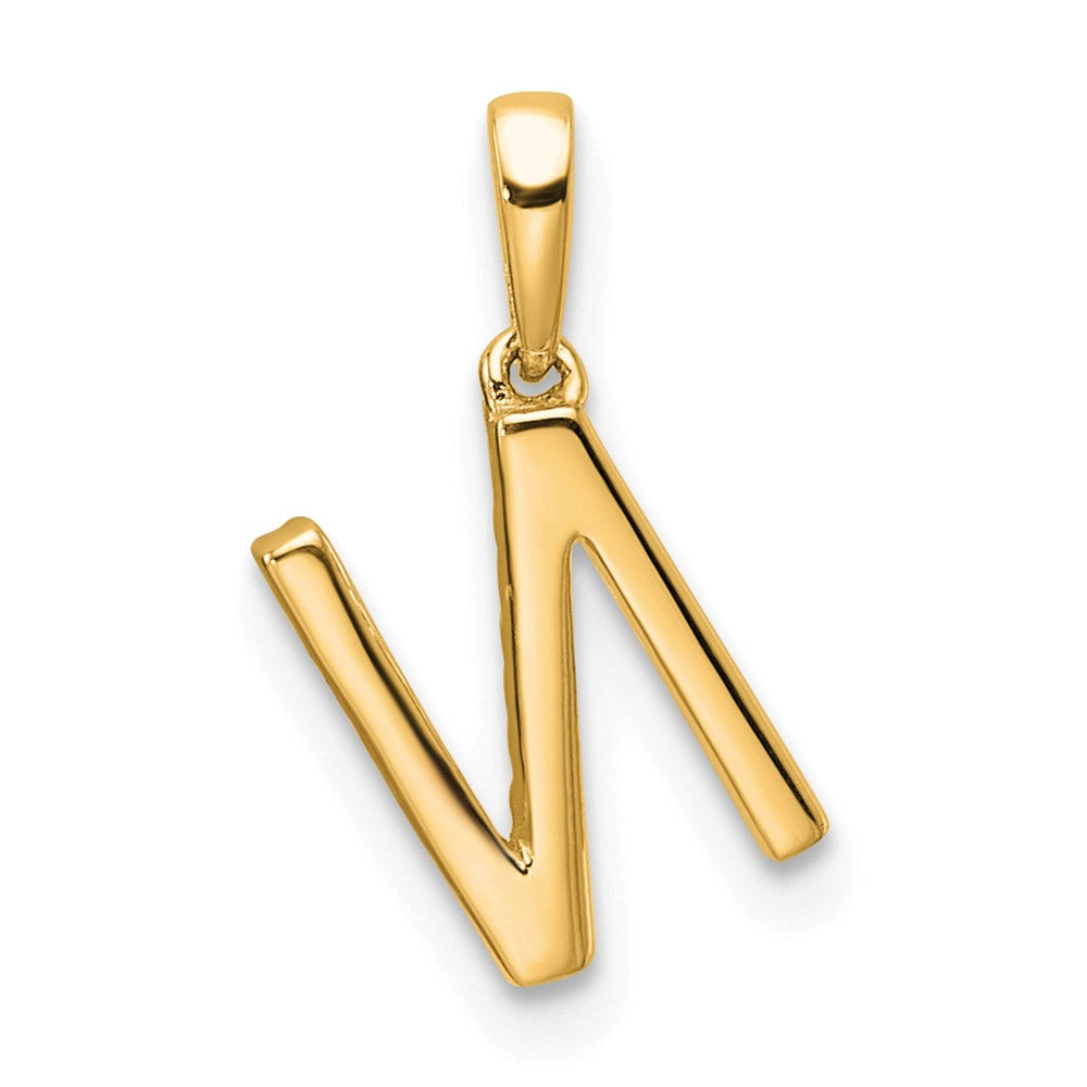 10K Gelbgold 10K Diamant Buchstabe N Initiale Anhänger