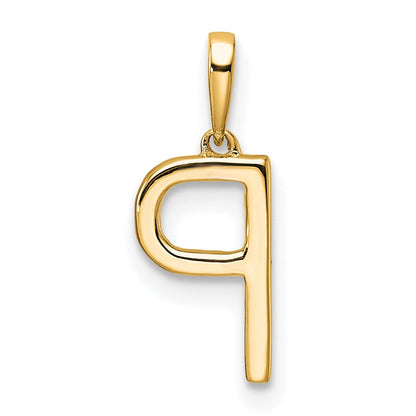 10K Gelbgold 10K Diamant Buchstabe P Initiale Anhänger