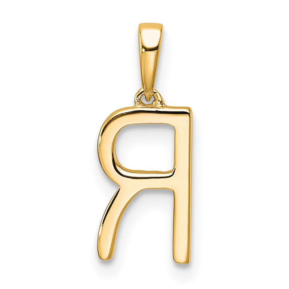 10K Gelbgold 10K Diamant Buchstabe R Initiale Anhänger