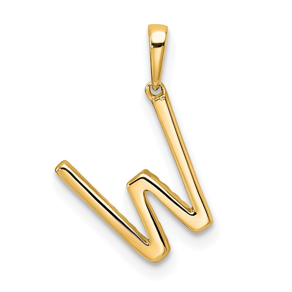 10K Gelbgold 10K Diamant Buchstabe W Initiale Anhänger