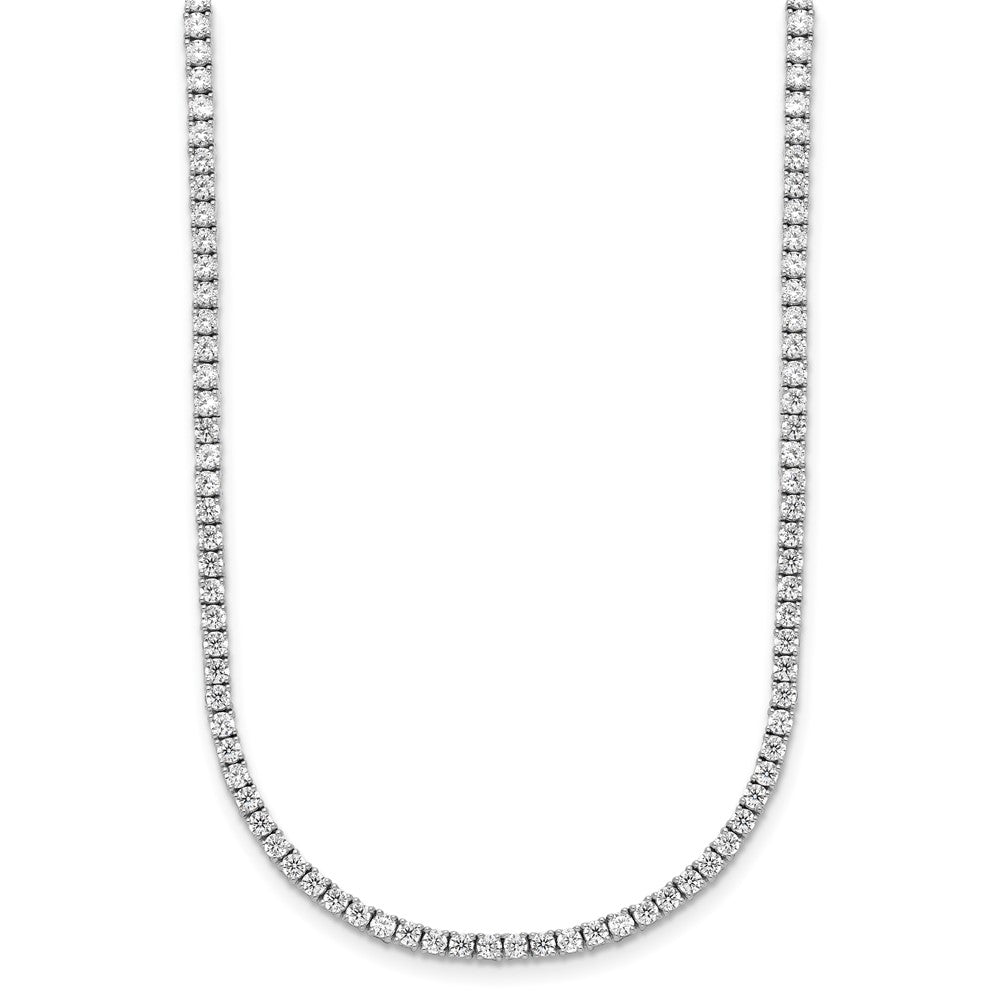 14K Weißgold 5 Ct. Im Labor Gezüchtet Diamant Vs/si+ G+ Verstellbar To 26 Zoll Tennis Bolo Halskette