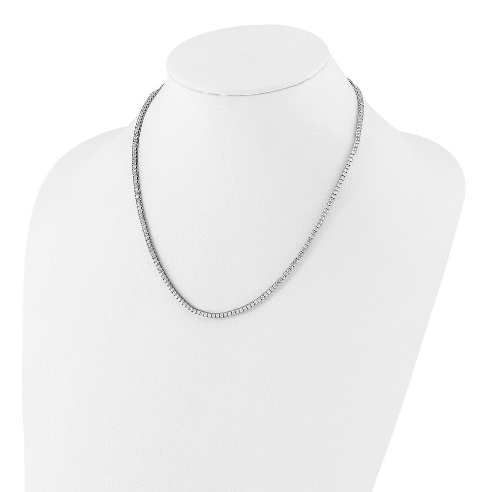 14K Weißgold 5 Ct. Im Labor Gezüchtet Diamant Vs/si+ G+ Verstellbar To 26 Zoll Tennis Bolo Halskette