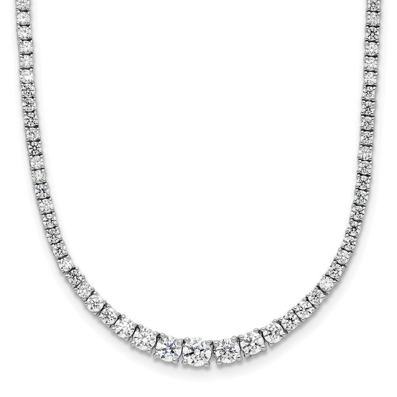 14K Weißgold 5 Ct. Im Labor Gezüchtet Diamant Vs/si+ G+ Verstellbar To 24 Zoll Tennis Bolo Halskette