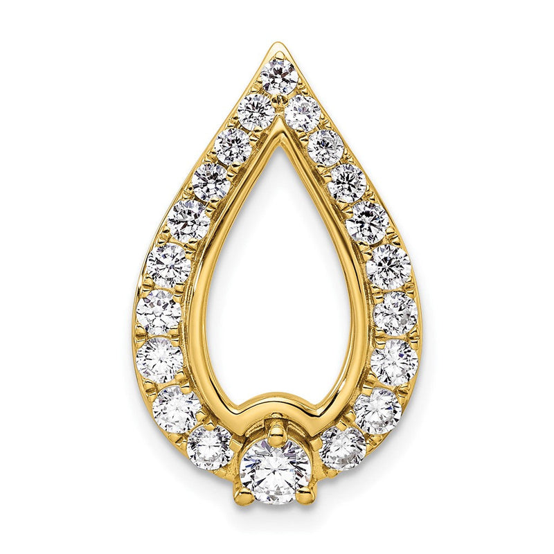 14K Gelbgold 14K 1 Karat Im Labor Gezüchtet Diamant Vs/si+ G+ Tropfen Kette Anhänger
