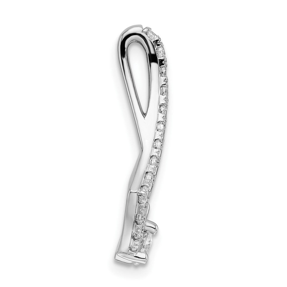 14K Weißgold 1 ct. Labordiamant VS/SI+ G+ Ketten-Gleitanhänger