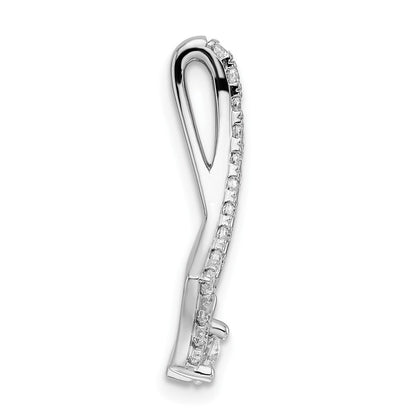14K Weißgold 1 ct. Labordiamant VS/SI+ G+ Ketten-Gleitanhänger