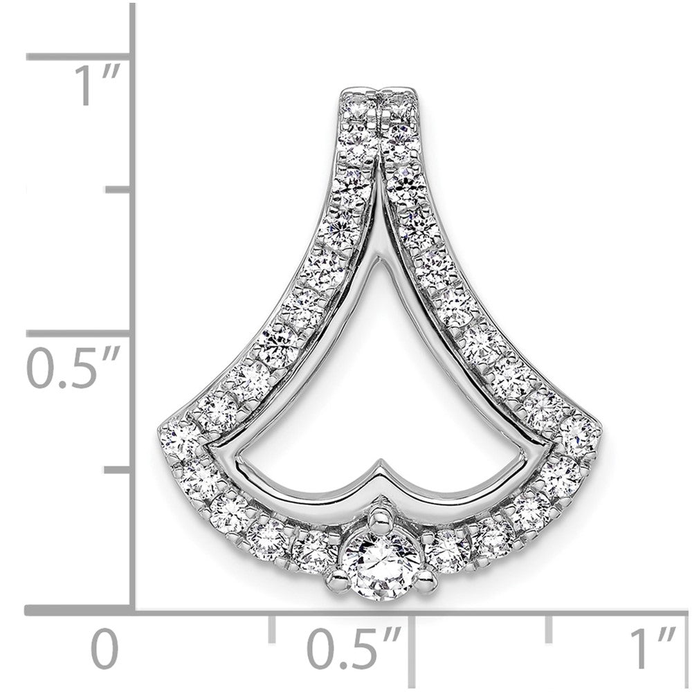 14K Weißgold 1 ct. Labordiamant VS/SI+ G+ Ketten-Gleitanhänger