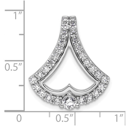 14K Weißgold 1 ct. Labordiamant VS/SI+ G+ Ketten-Gleitanhänger
