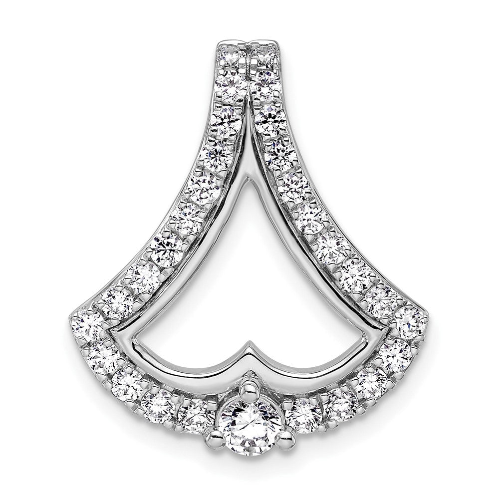 14K Weißgold 1 ct. Labordiamant VS/SI+ G+ Ketten-Gleitanhänger