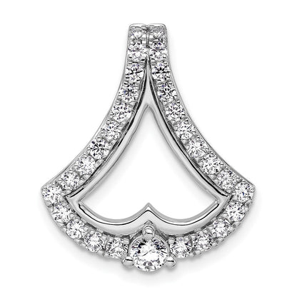 14K Weißgold 1 ct. Labordiamant VS/SI+ G+ Ketten-Gleitanhänger