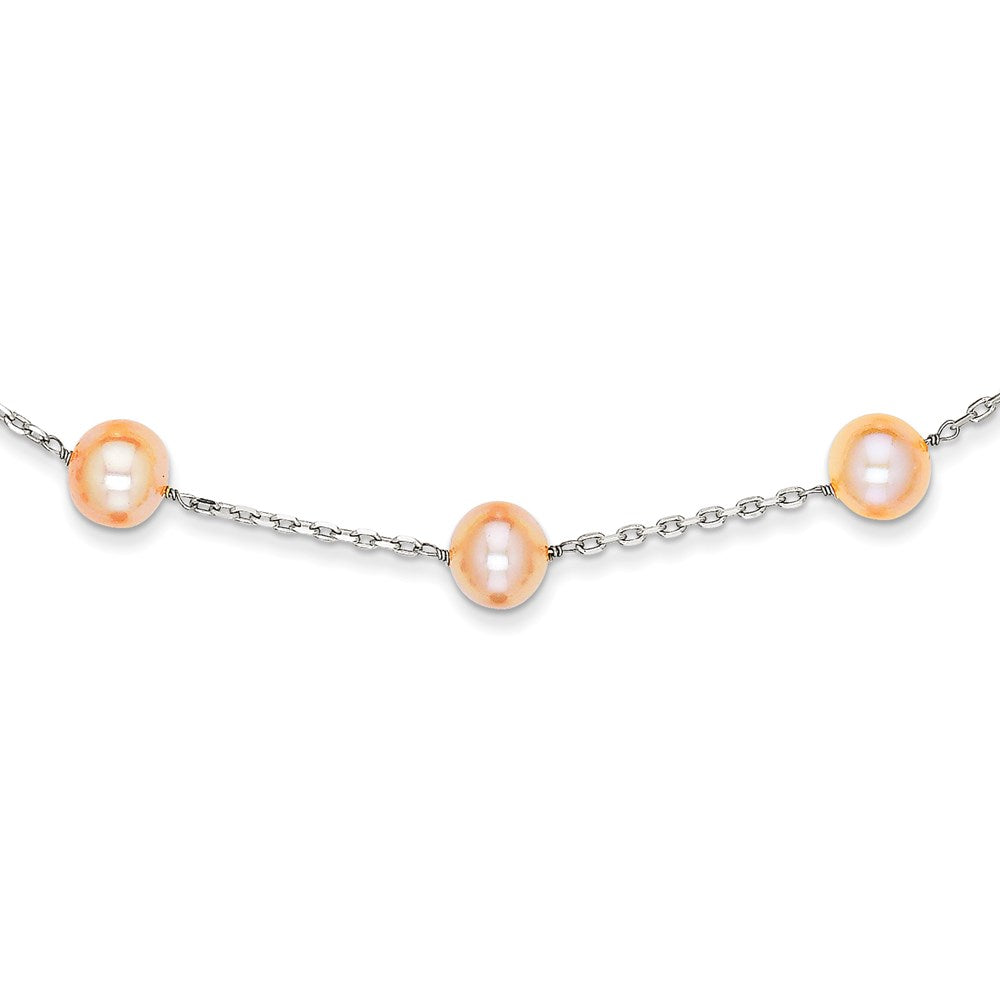 14K Weißgold Wg Cream Farbe Fw Zuchtperle Halskette