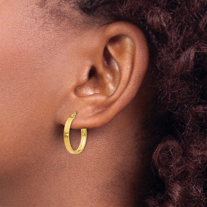 14K Gelbgold 3mm Klein Creolen