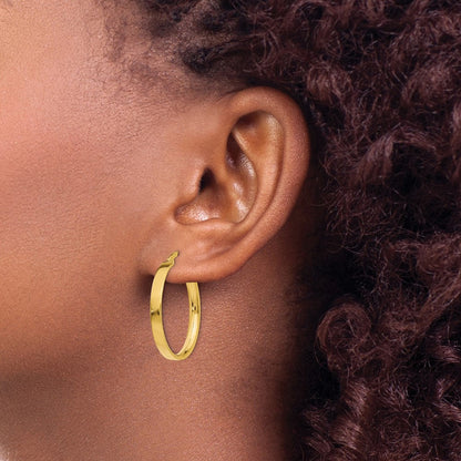 14K Gelbgold 3mm Mittel Creolen