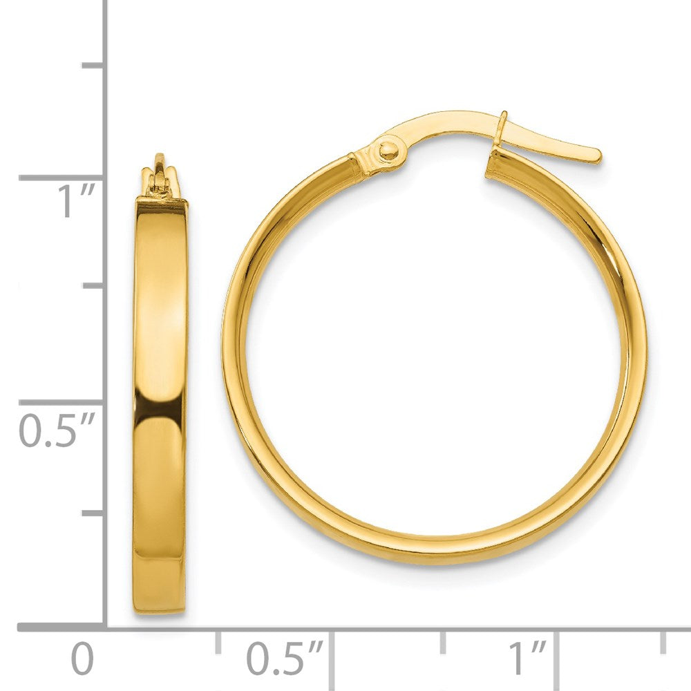 14K Gelbgold 3mm Mittel Creolen