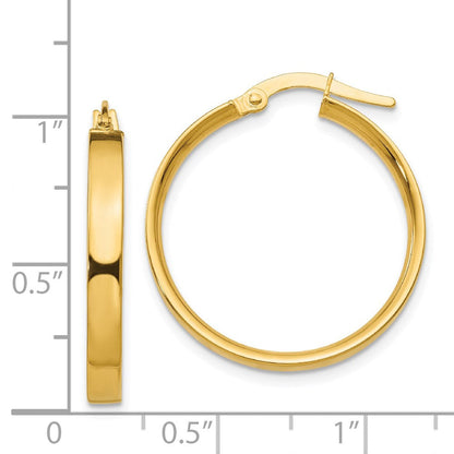 14K Gelbgold 3mm Mittel Creolen