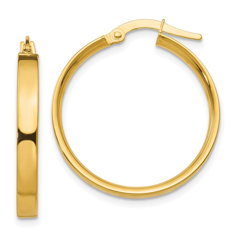 14K Gelbgold 3mm Mittel Creolen