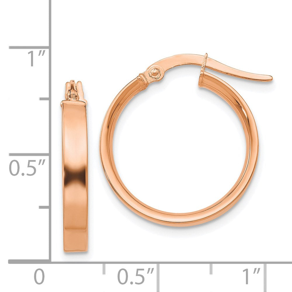 14K Roségold 3mm Klein Creolen