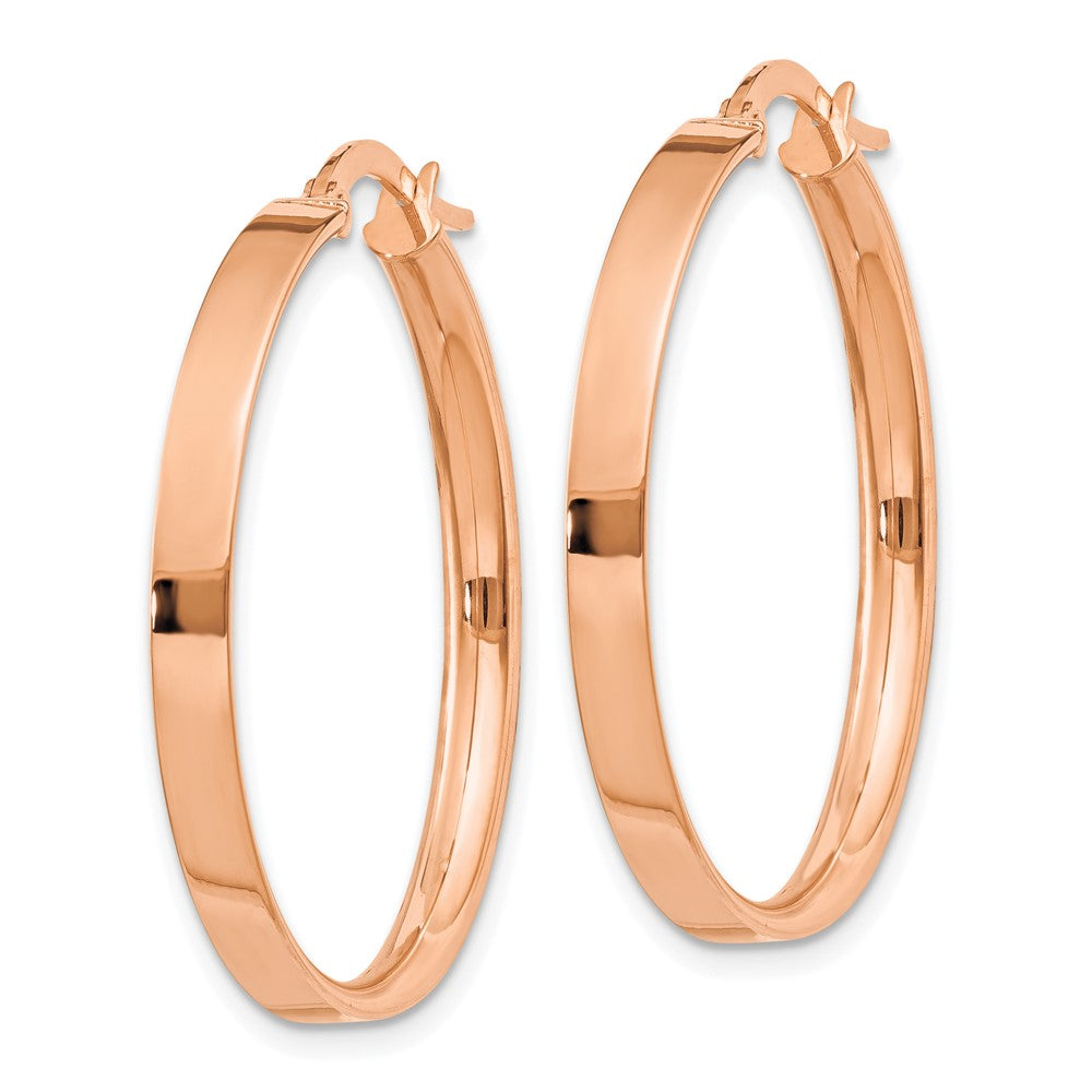 14K Roségold 3mm Groß Creolen