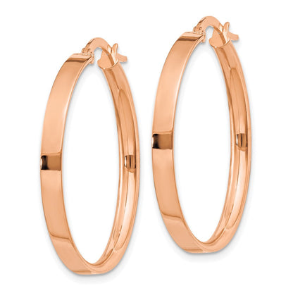 14K Roségold 3mm Groß Creolen